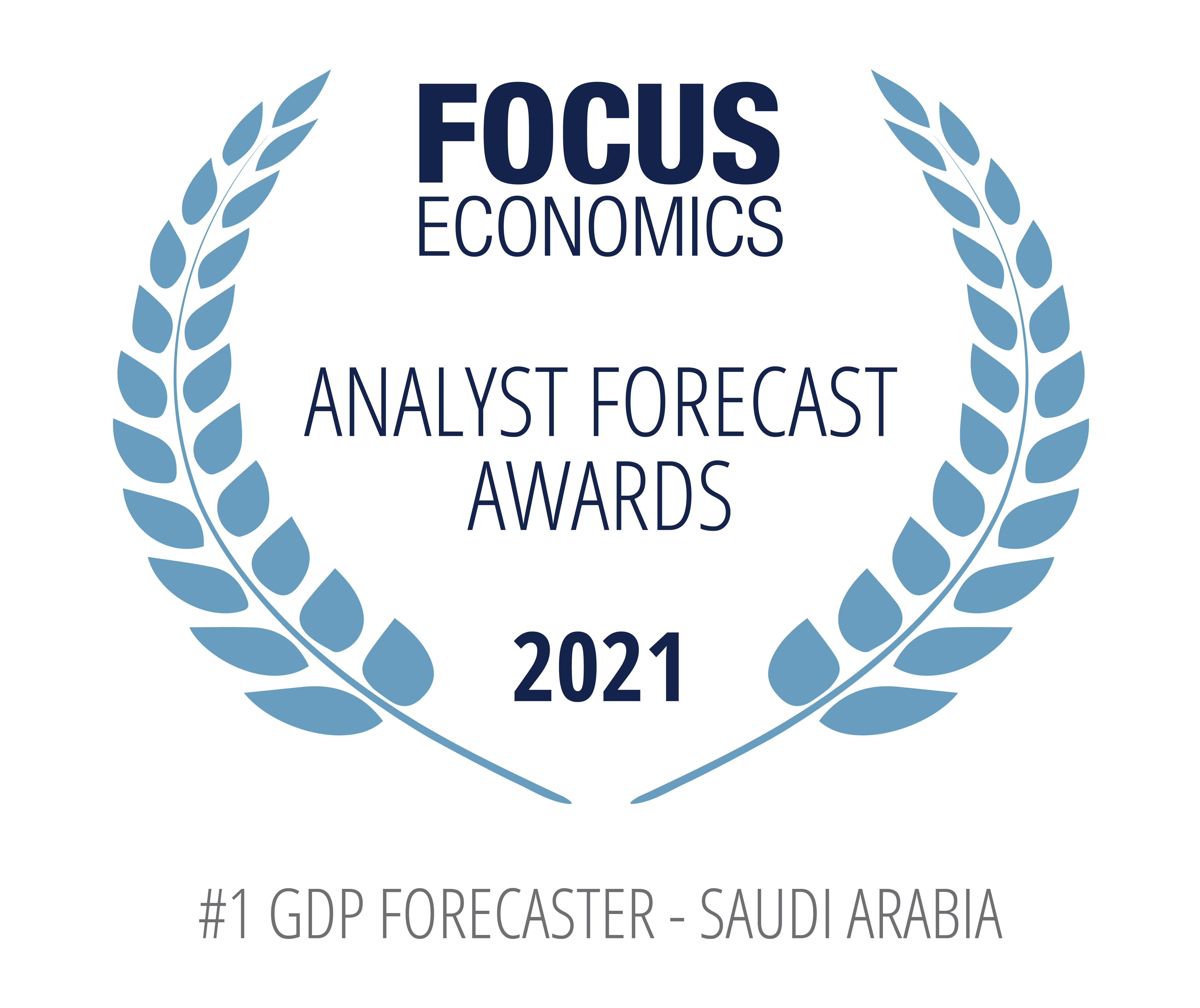 #1 GDP Forecaster – Saudi Arabia FocusEconomics Analyst Forecast Awards, 2021